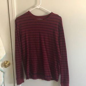J. Crew oversized navy and red long sleeve
